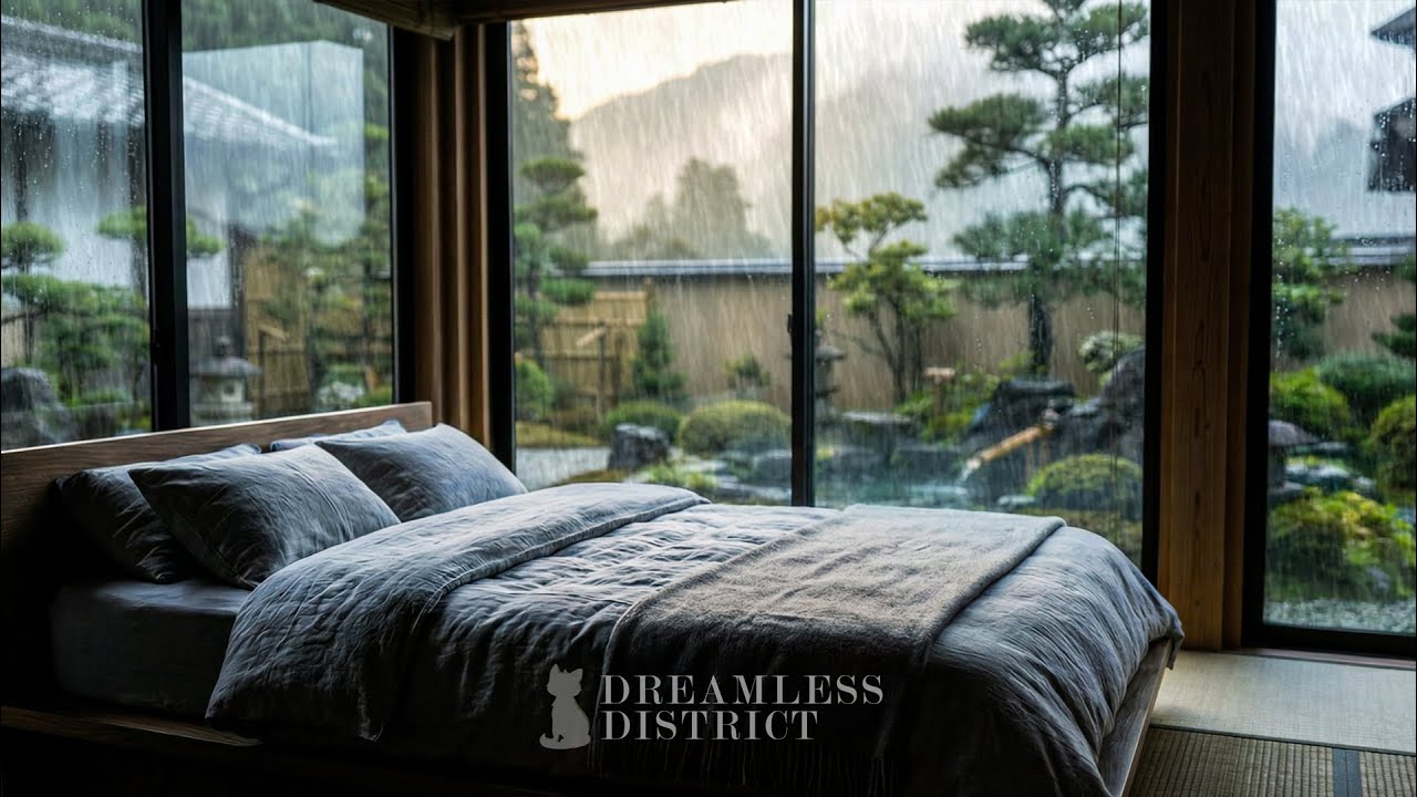 Zen Bedroom | Heavy Rain Ambience for Sleep