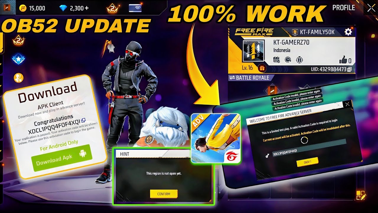 Free Fire Advance Server Login Problem Solved 😱 | OB52 Update Full Fix 🔥