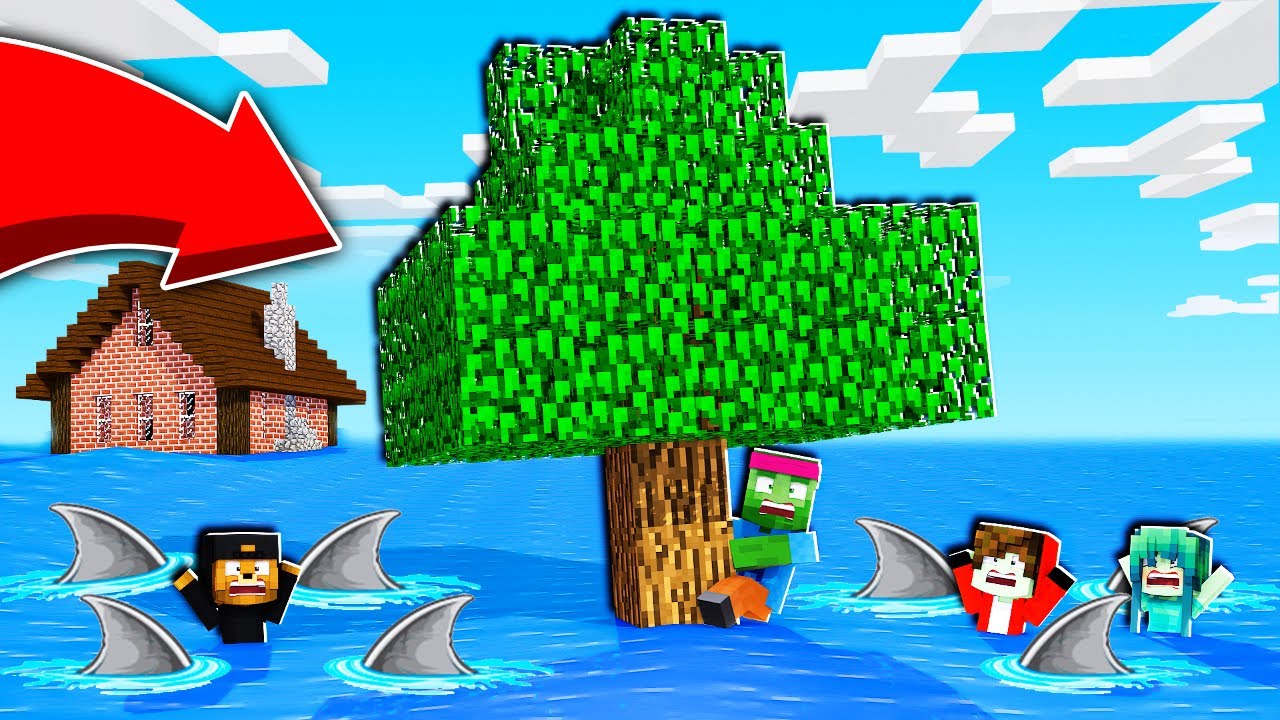SURVIVRE au milieu de L'OCÉAN sur Minecraft !! 🌊 Sur une île minuscule ! Famille Diabolo