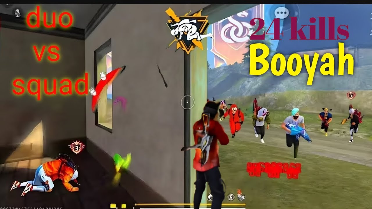Duo vs squad br rank 24 kills Booyah with brother 🫶❤️‍🩹 !!