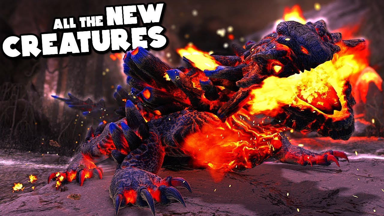 Every NEW Creature in ARK GENESIS! Magmasaur, Giant Turtle, Bloodstalker, Whale - ARK GENESIS DLC