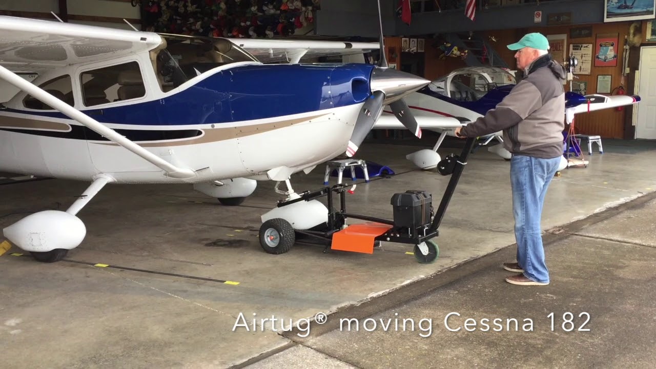 Motorized Aircraft Tug | Airtug® Moving Cessna 182