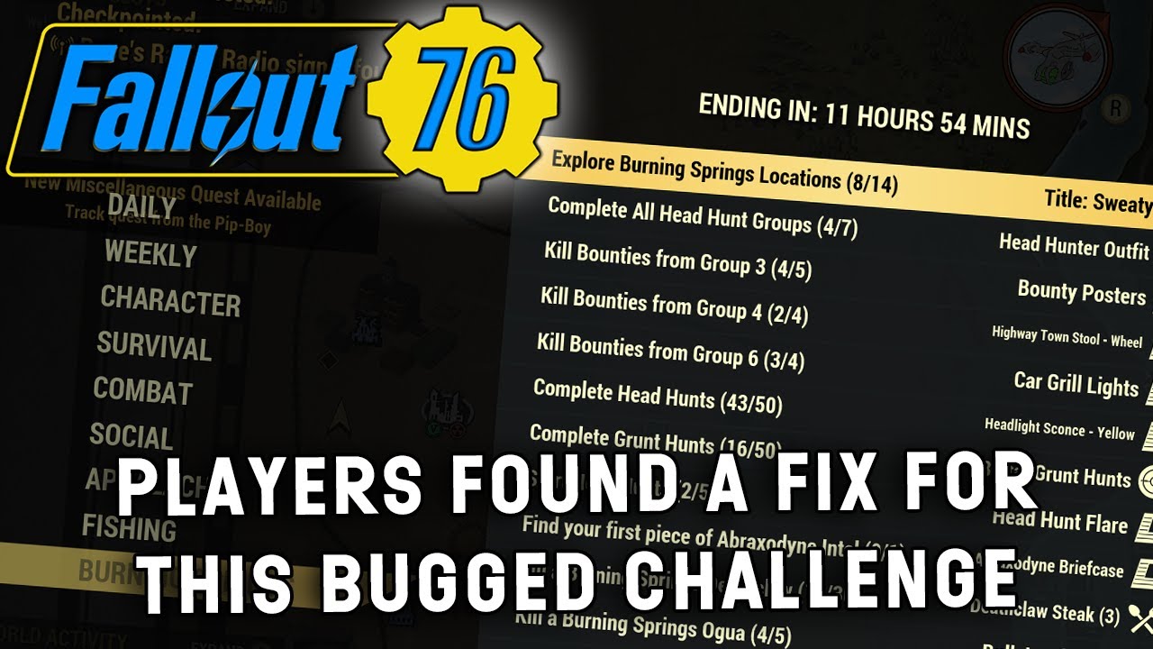 Игроки Fallout 76 нашли решение ошибки в испытании Burning Springs