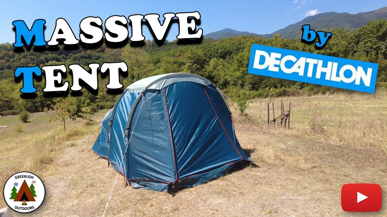 Палатка Decathlon 4-местная (Arpenaz 4.1) — первый взгляд (столько места!)