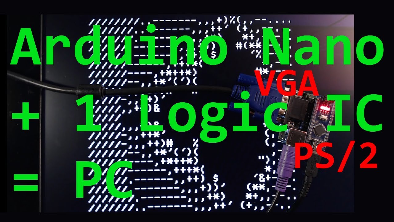 Squeezing Water from Stone 3: Arduino Nano + 1(!) Logic IC = Computer with VGA and PS/2