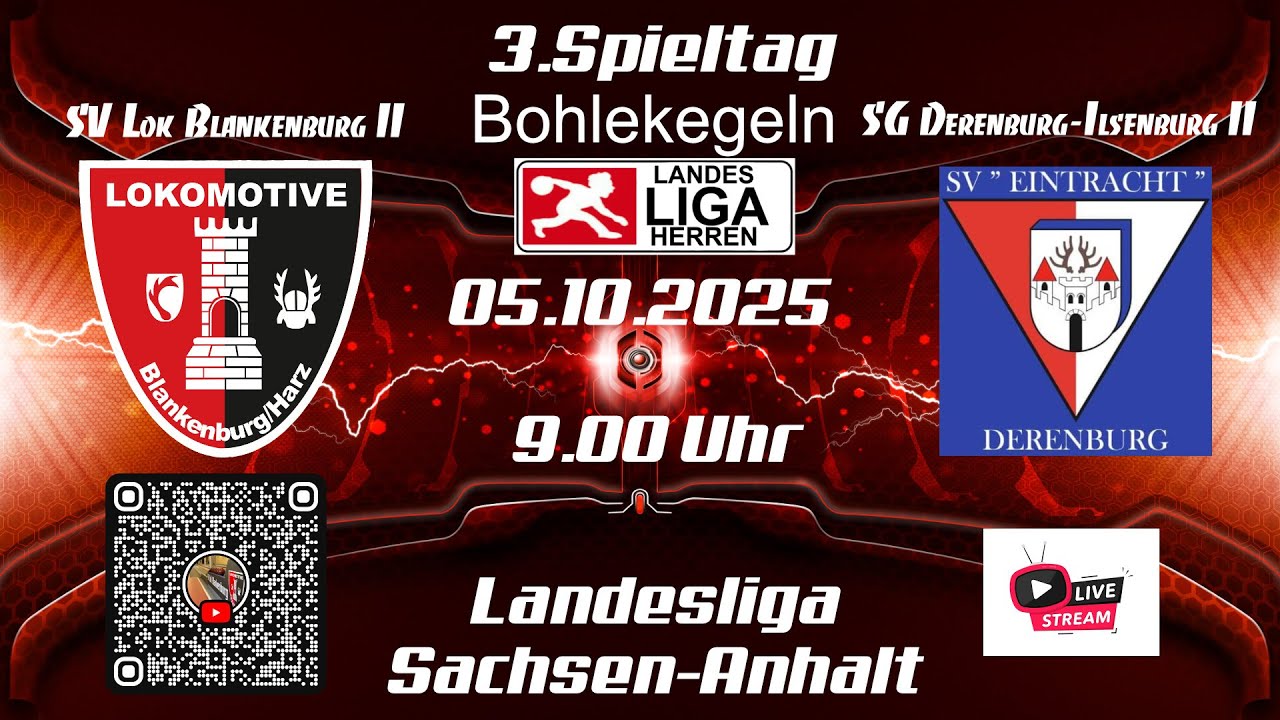 Lok Blankenburg II  gegen  SG Derenburg/Ilsenburg II 5.10.2025 9.00 Uhr