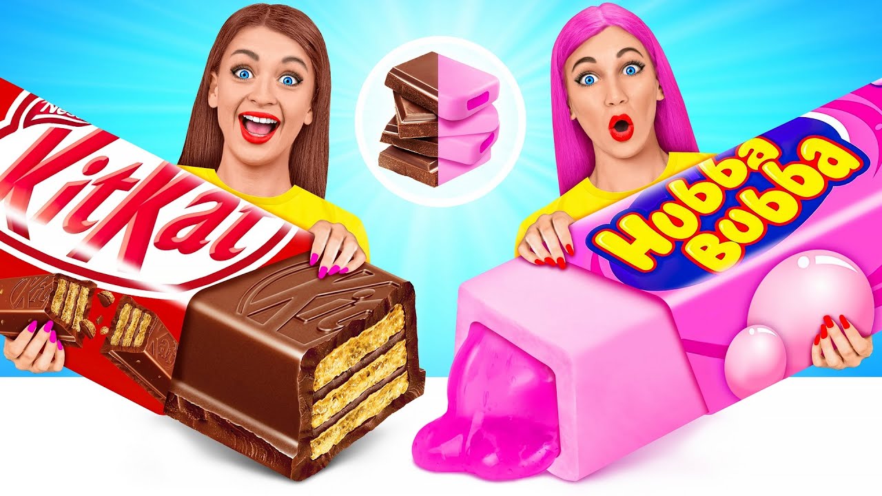 Жевательная Резинка vs Шоколадная Еда Челлендж | Война Пранков от Choco DO