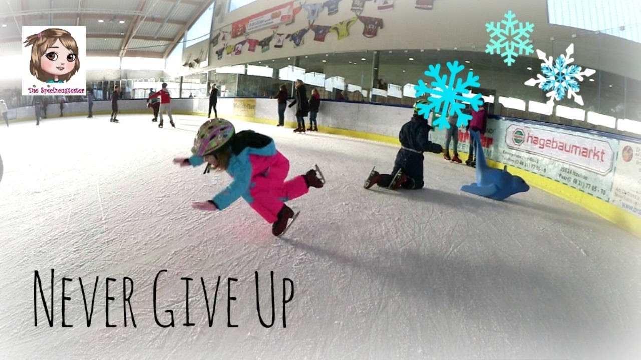 SCHLITTSCHUHLAUFEN ⛸ Hannah übt Eislaufen ❄️ Niemals aufgeben!