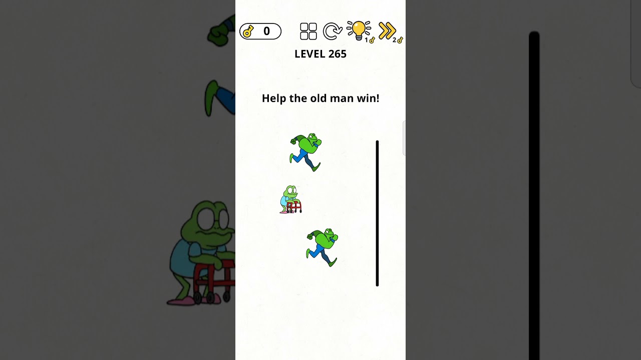 brain games IQ challenge level 265 Help the old man win