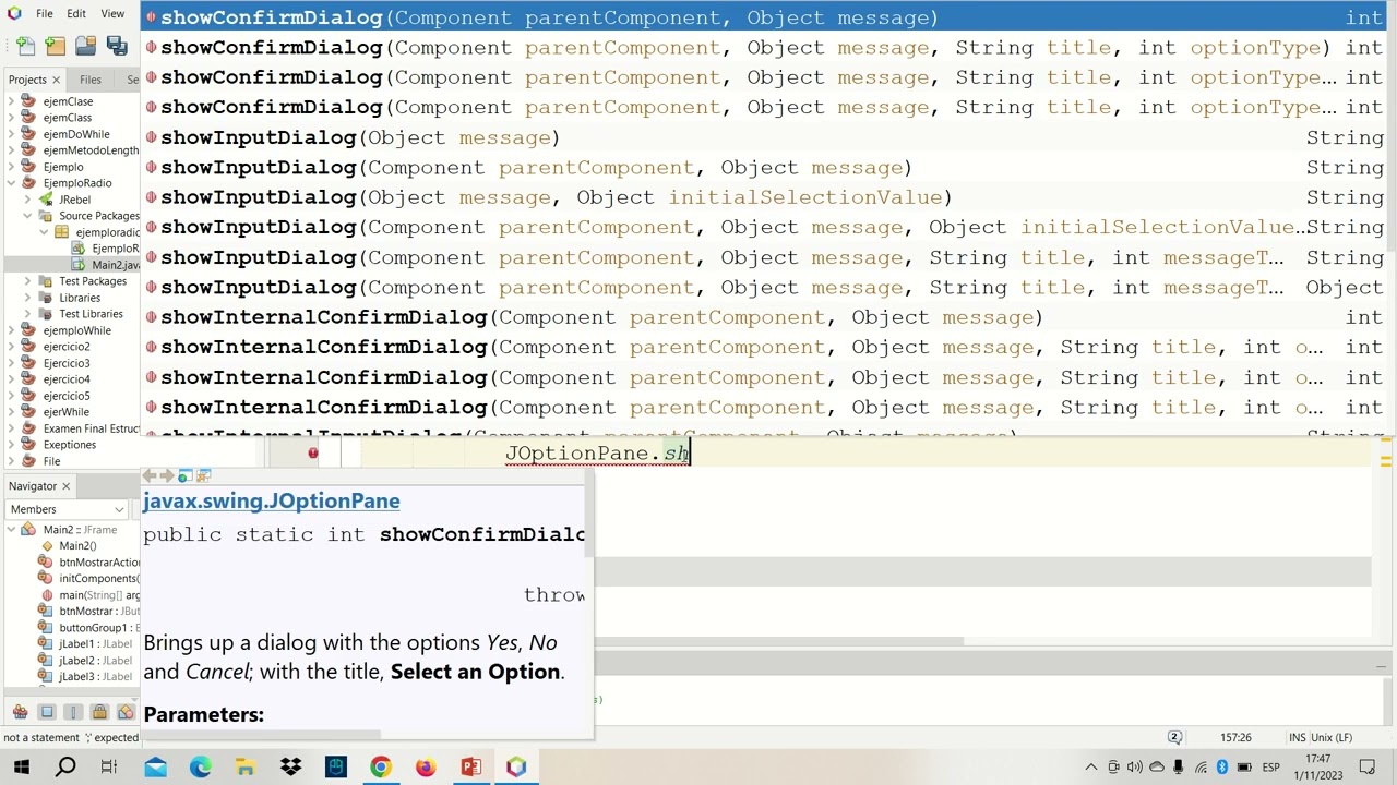 Uso de Radio Button en JAVA
