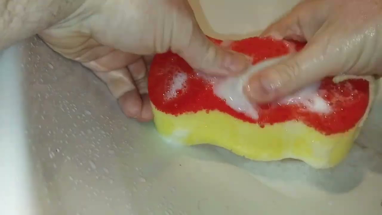 Rilassamento veloce con questa Spugna Risso corallo con sottofondo Giallo [4]
