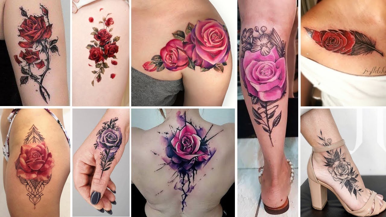 Rose Tattoos For Women 2022  Rose Tattoo Design  Rose Tattoo For Girls   Ladies Tattoo Designs