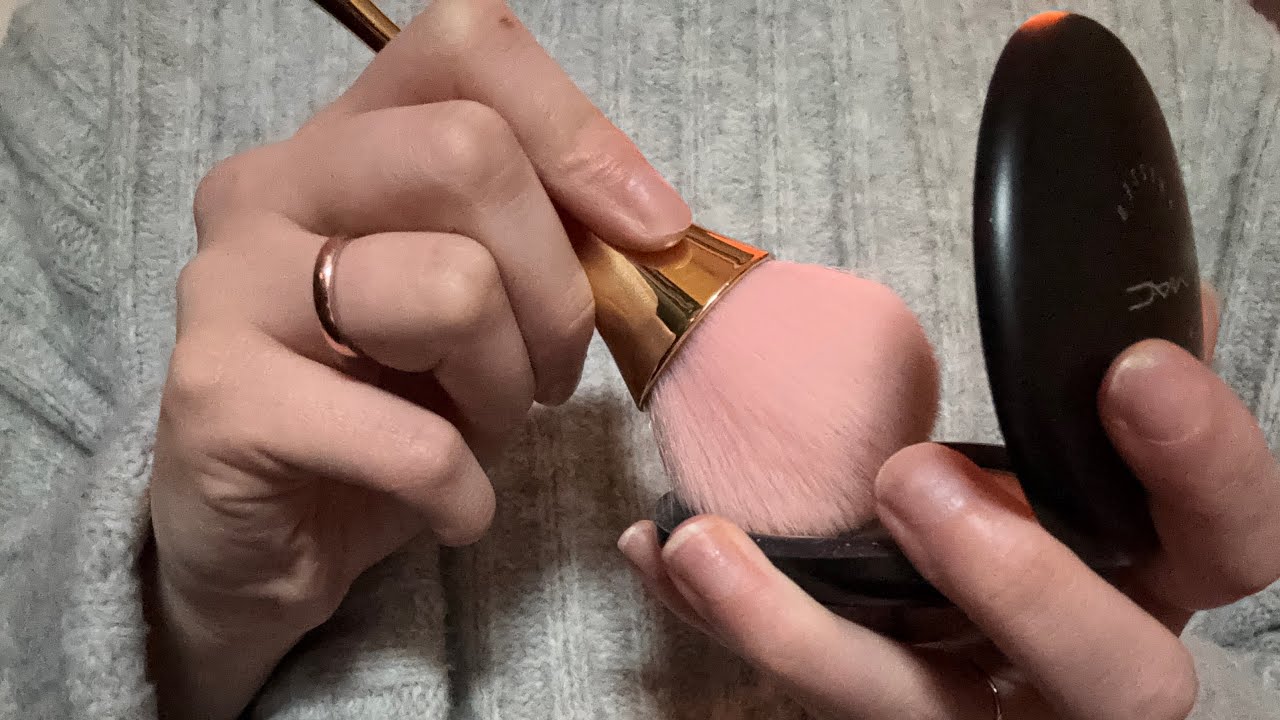 ASMR 🐢🪞on camera|Makeup but stippling the brushes instead of sweeping [x]🗣️,[x]👄,[x]💅 (🎶 in 2. half)