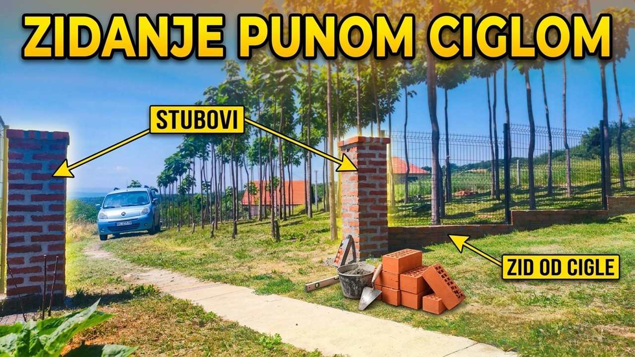 Jeftina ograda od cigle - Uradi Sam / Brick fence
