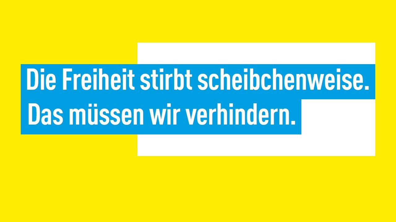 Die Freiheit stirbt scheibchenweise & das müssen wir verhindern - Christof Rasche