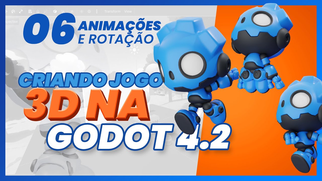 EP.06 - CRIE SEU JOGO 3D na Godot 4.2 | Trabalhando as ANIMAÇÕES e ROTAÇÃO 3D do PLAYER