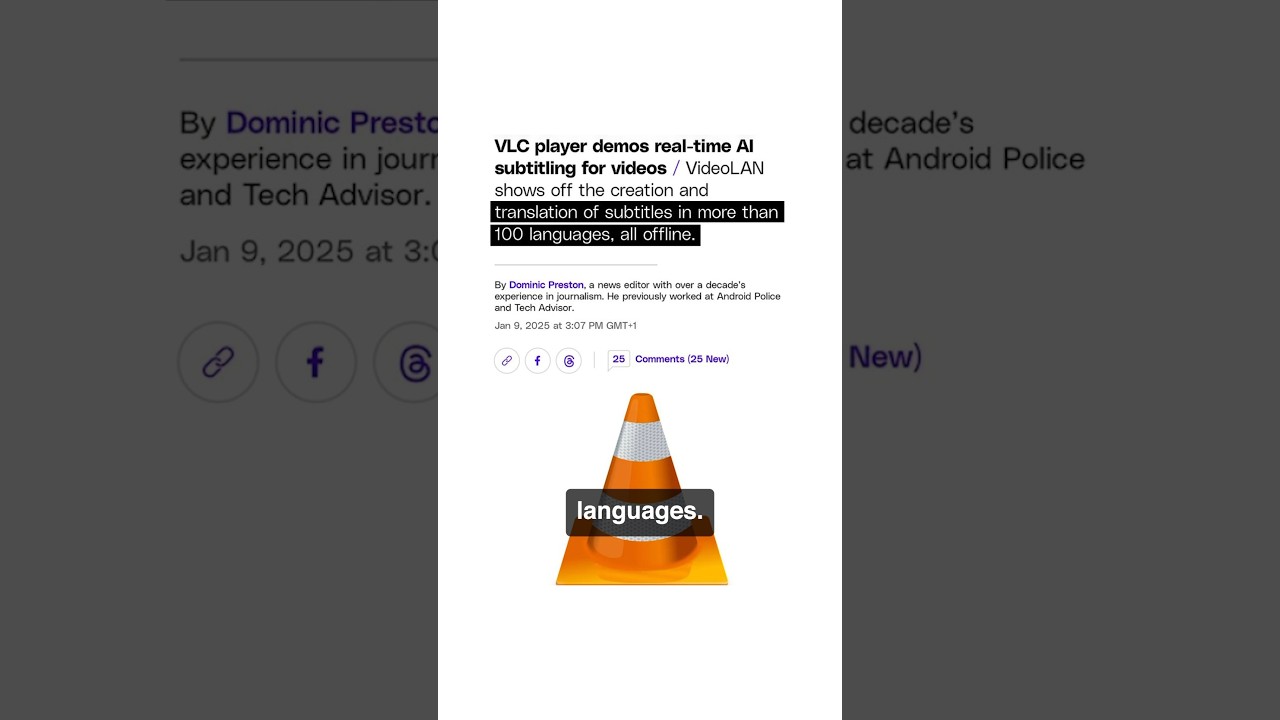 VLC player will now generate AI captions in 100+ languages
