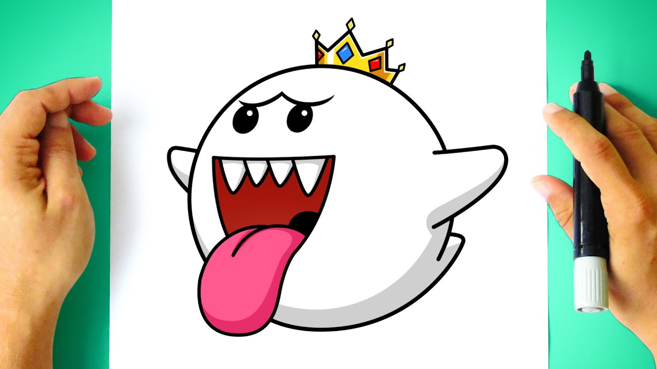 How to DRAW KING BOO - Super Mario