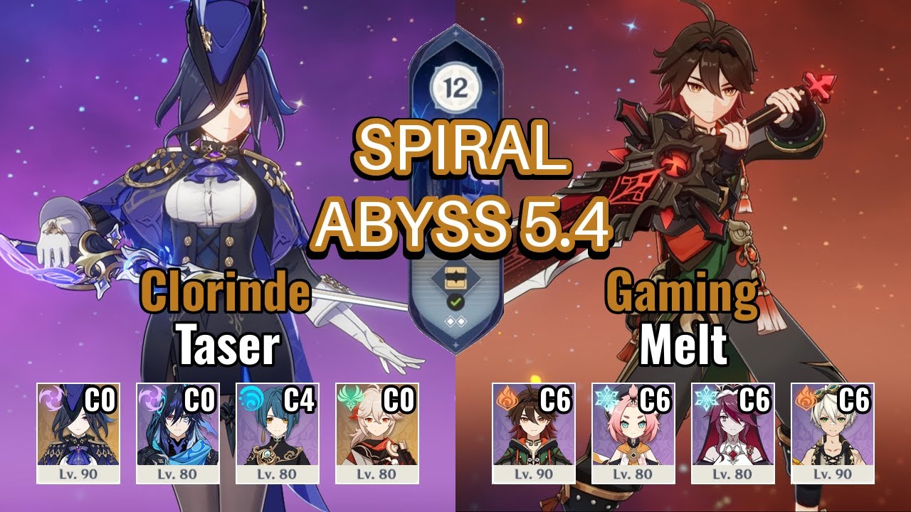 C0 Clorinde Taser | C6 Gaming Melt | Spiral Abyss 5.4 | Genshin Impact