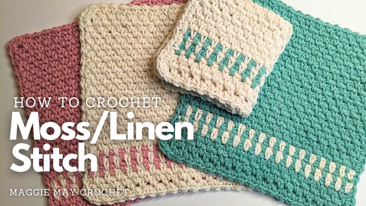 🧶 Mastering the Moss (Linen) Stitch: Washcloth Wednesday Video #2 | Step by Step Beginner Friendly