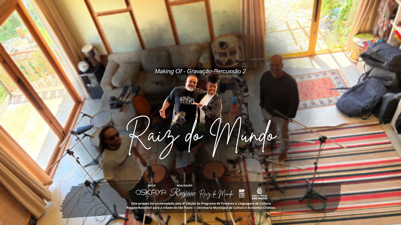 Regiane Cordeiro - Raiz do Mundo (Making Of - Grava&ccedil;&atilde;o Percuss&atilde;o 2 com Ricardo Ramesh).