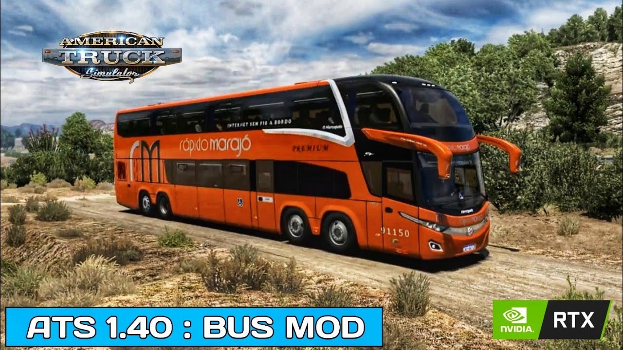 [ATS 1.40] NEW G7 1800 DOBLE PISO Mercedes | BUS MOD | American Truck Simulator (Gameplay)