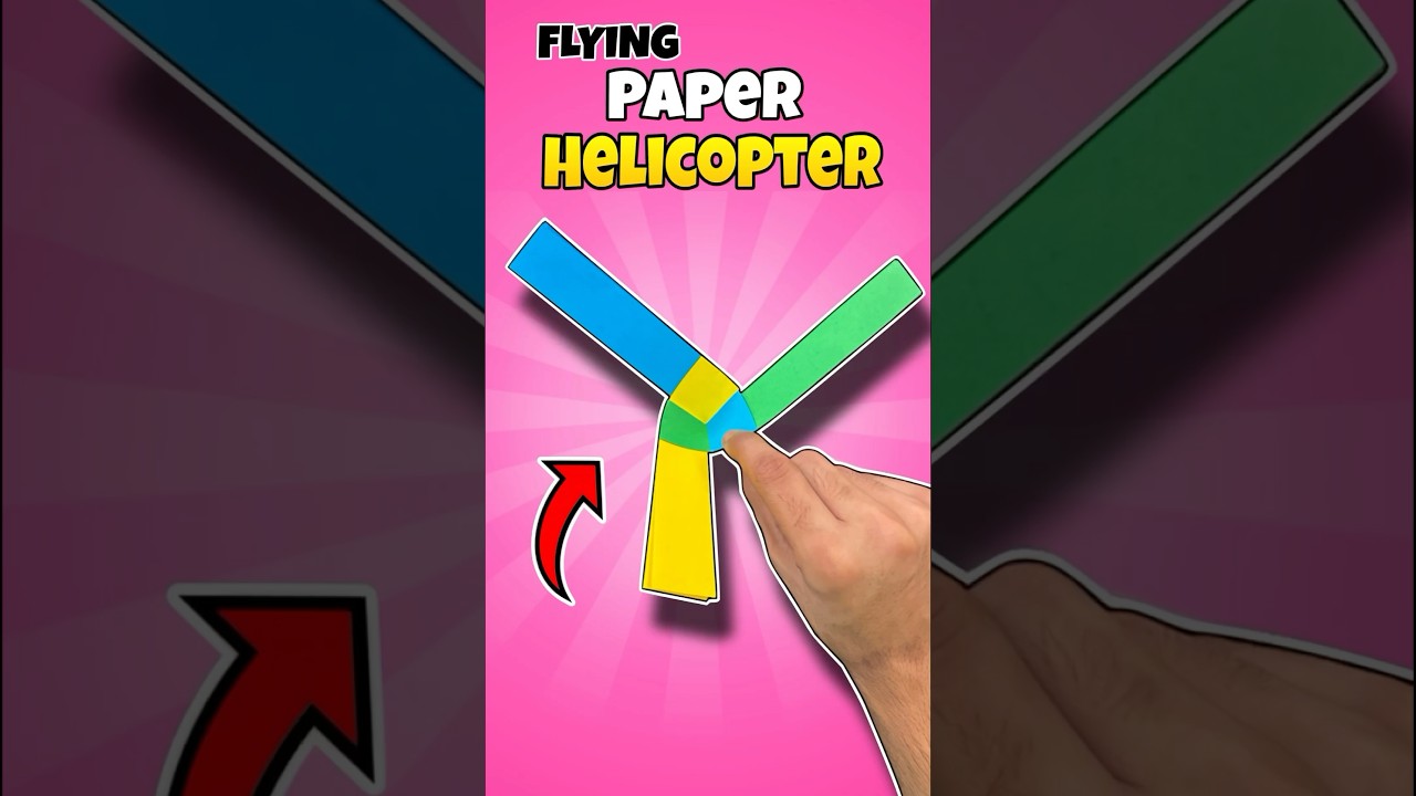 How to Make Rotating Paper Helicopter | Paper Craft 🤩#shorts