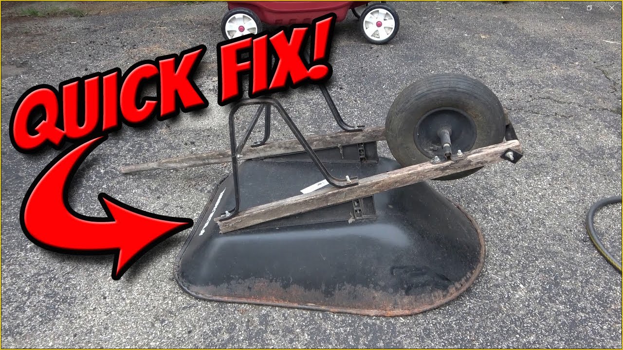 How to Fix a Broken, Trash-Picked Wheelbarrow