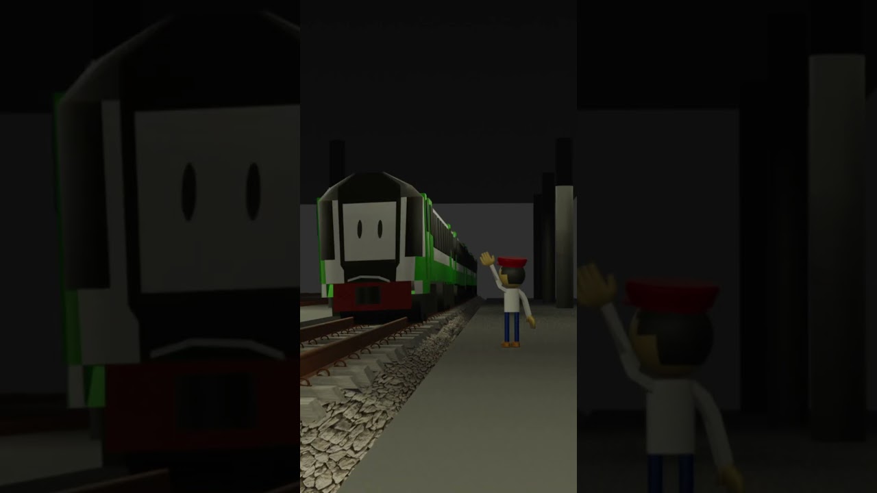 KA JENGGALA tidak berhenti Stasiun Sidoarjo akibat rem blong dengan Blender 3D #keretaapi
