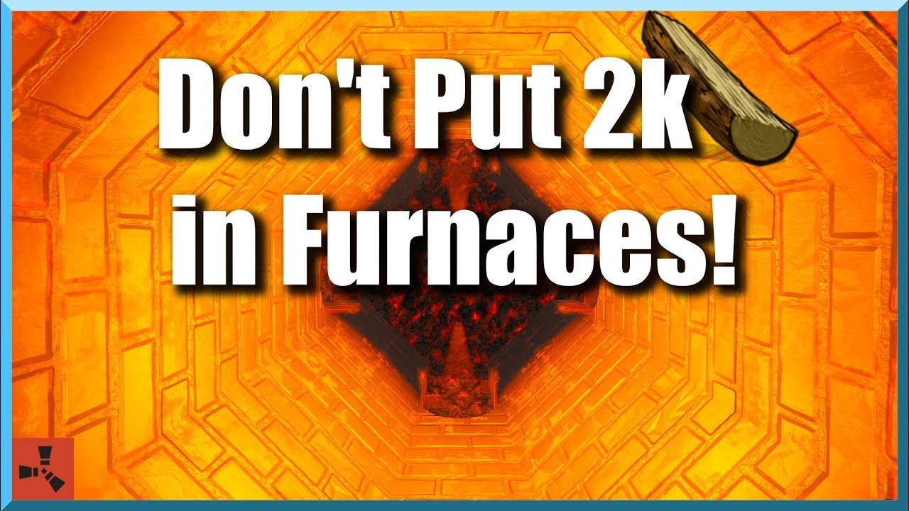 Don't Waste Wood! Smelt Ore Stacks Efficiently in Large Furnaces in Rust!