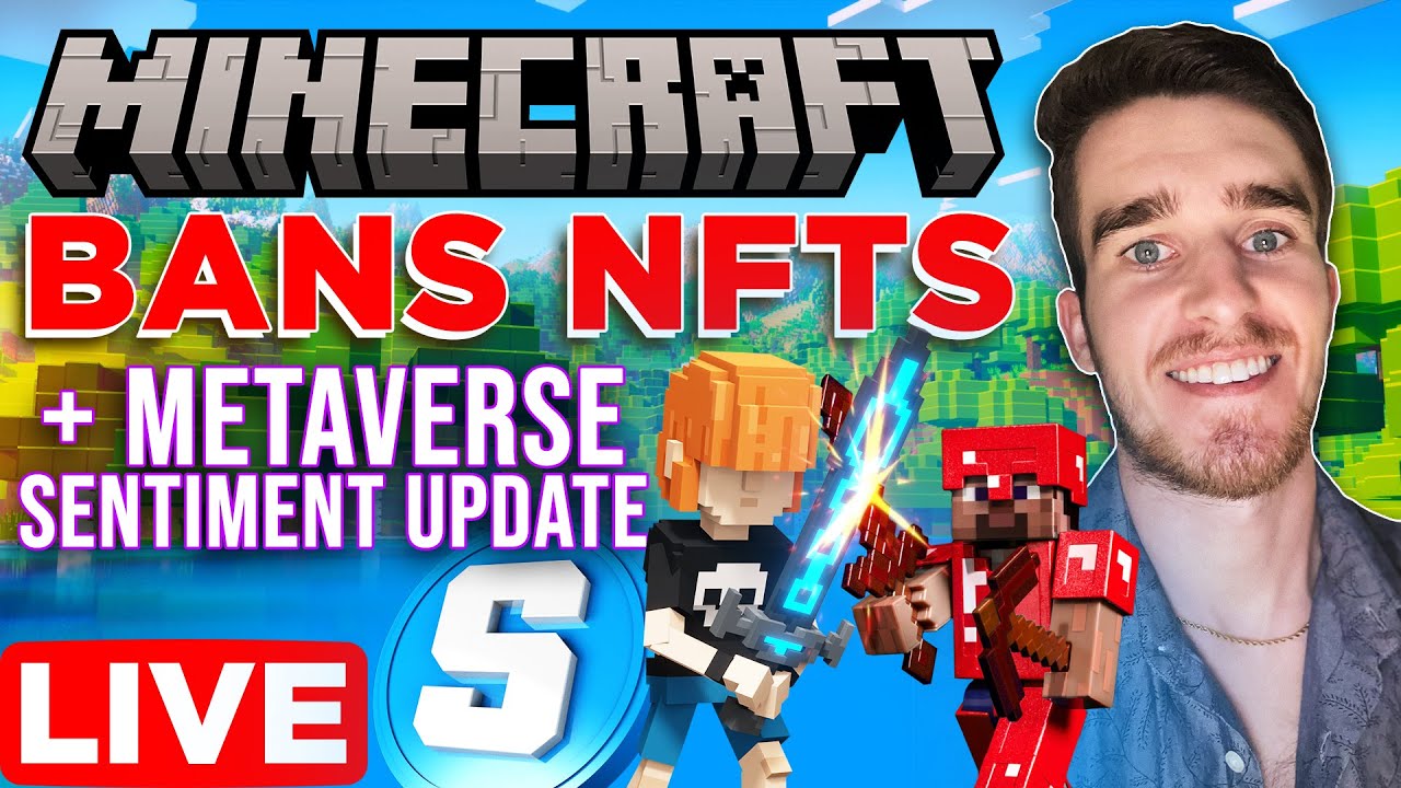 Minecraft Bans NFTs... Great For Sandbox? | Metaverse News + Sentiment Analysis w/ @InTheMoneyCB