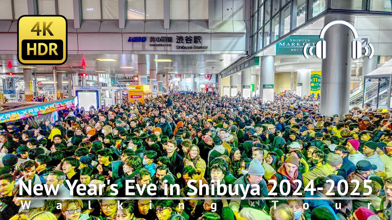 New Year's Eve in Shibuya 2024 - 2025 [4K/HDR/Binaural]