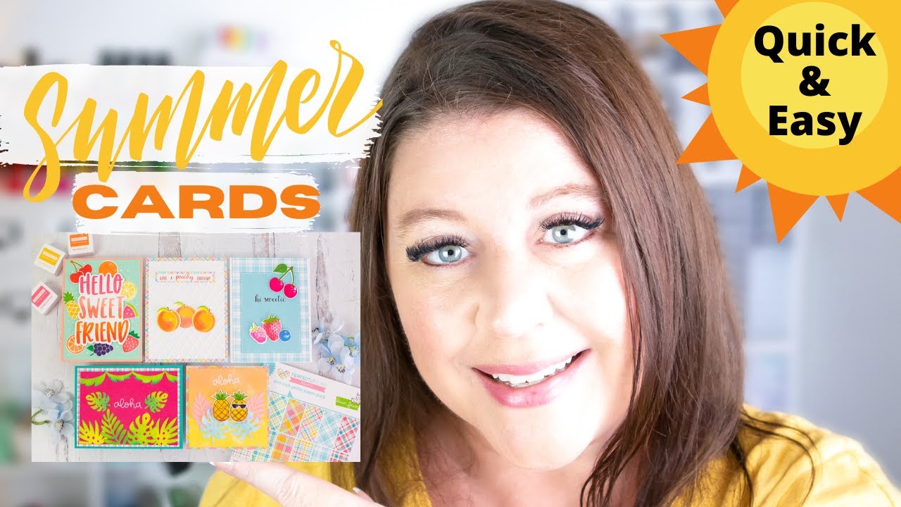 Quick and Easy Bright Color Summer Cards