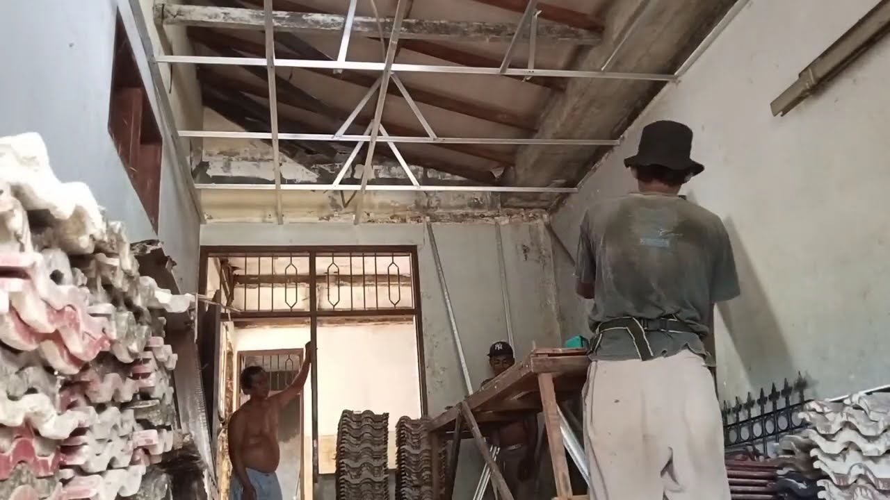Pemasangan plafond PVC garasi mobil 🔥