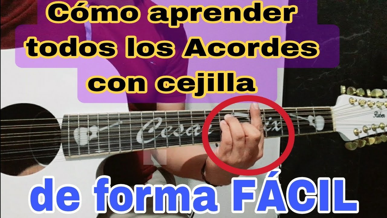 ☝👀&iexcl;Mira! Como Aprender &iexcl;TODOS! los Acordes con Cejilla🎸de forma F&Aacute;CIL