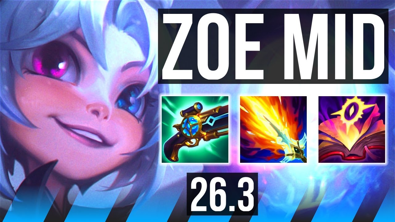 ZOE vs KATARINA (MID) | Good KDA: 14/1/11 | KR Challenger | 26.3