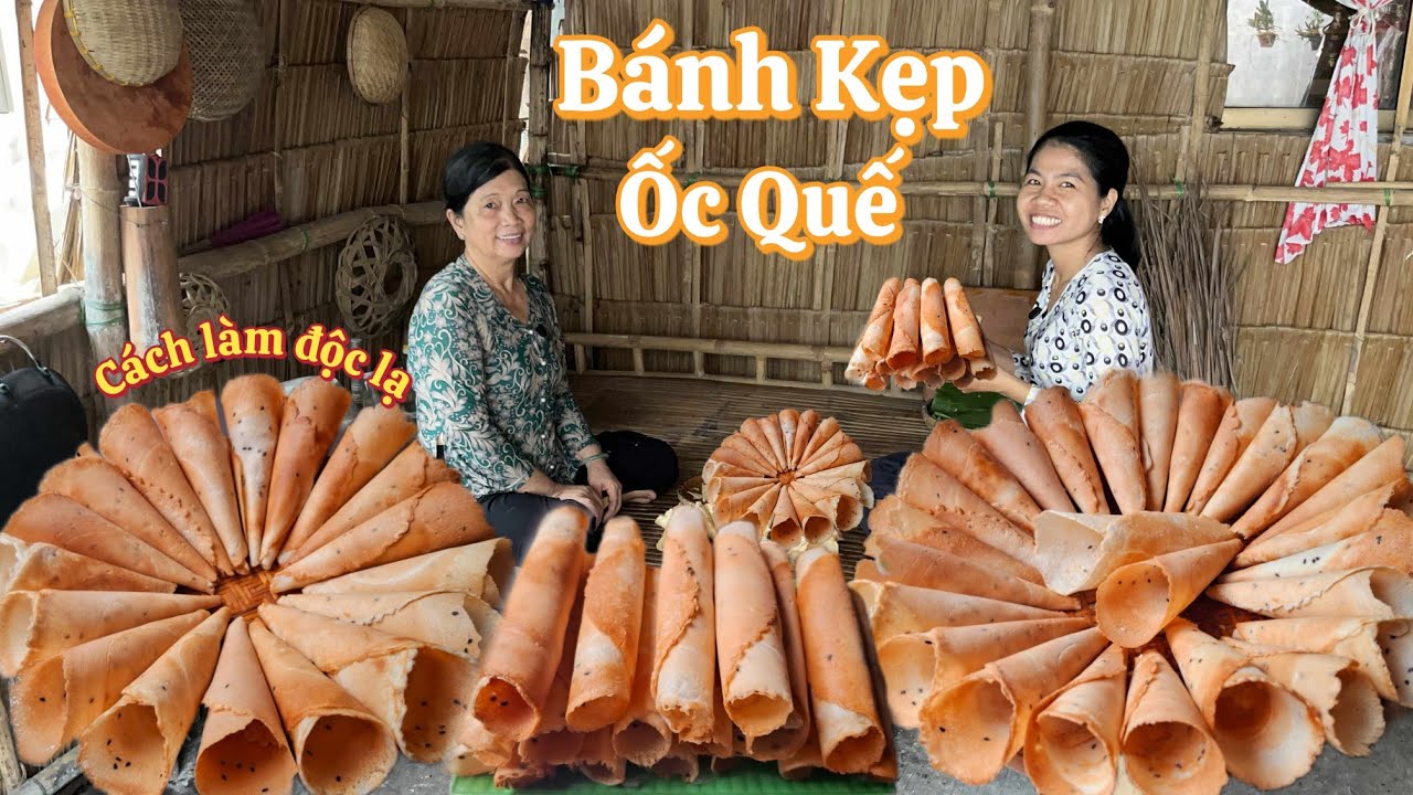 Cách làm BÁNH KẸP ỐC QUẾ...ĐỘC LẠ không cần khuôn giòn tan của Nước Mặn Quê Nhà