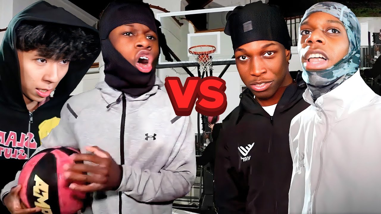 Ray & Rakai VS Reem & Madi HEATED 2v2 Basketball At The AMP House!