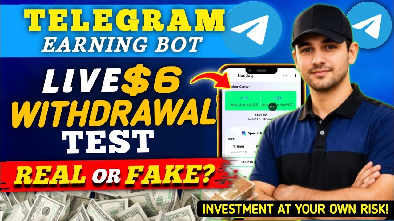 Telegram Free Earning Bot $6 Withdrawal Test | Telegram Crypto earning bot | Real Experience