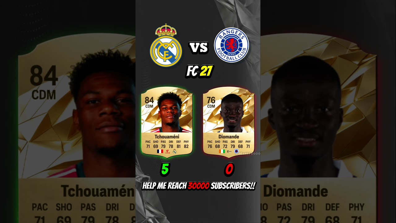 RANGERS F.C. ПРОТИВ REAL MADRID | FC 27! 😱 #eafc #realmadrid #mbappe