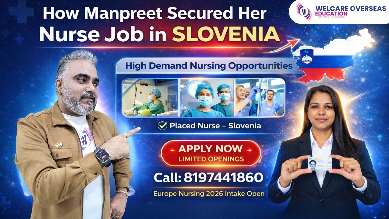 Manpreet Kaur From Punjab Nurse Job Slovenia Testimonial Dr. Naresh Bhati Welcare Overseas Education