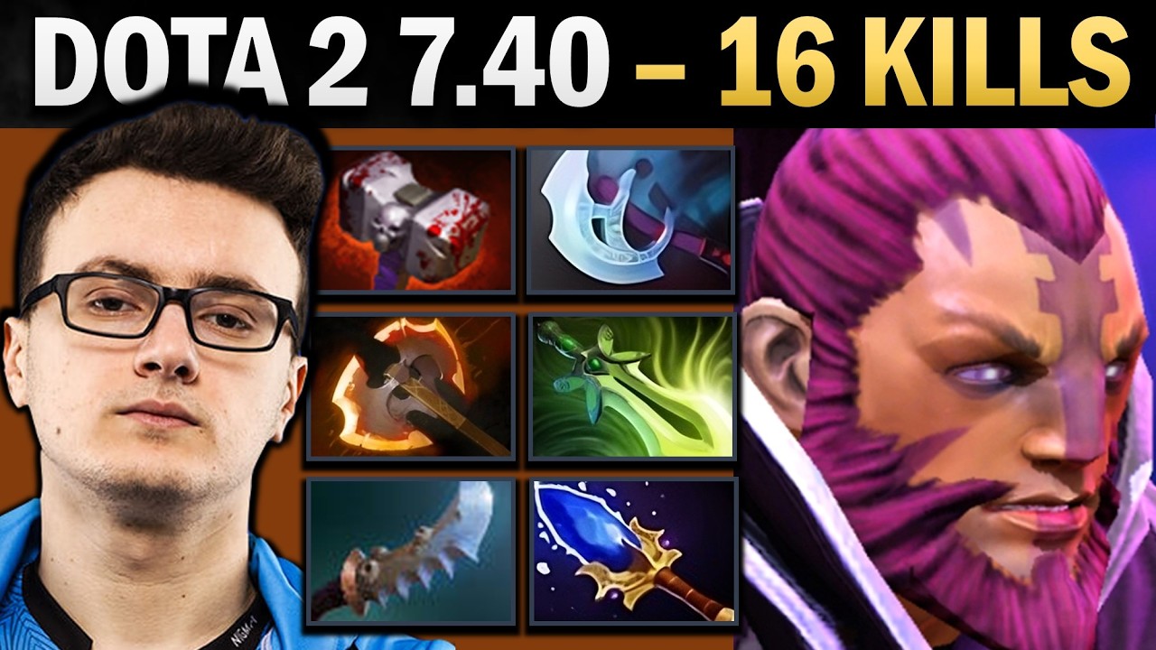 Профессиональный керри против Мага с Мантой и 16 убийствами — геймплей Dota.