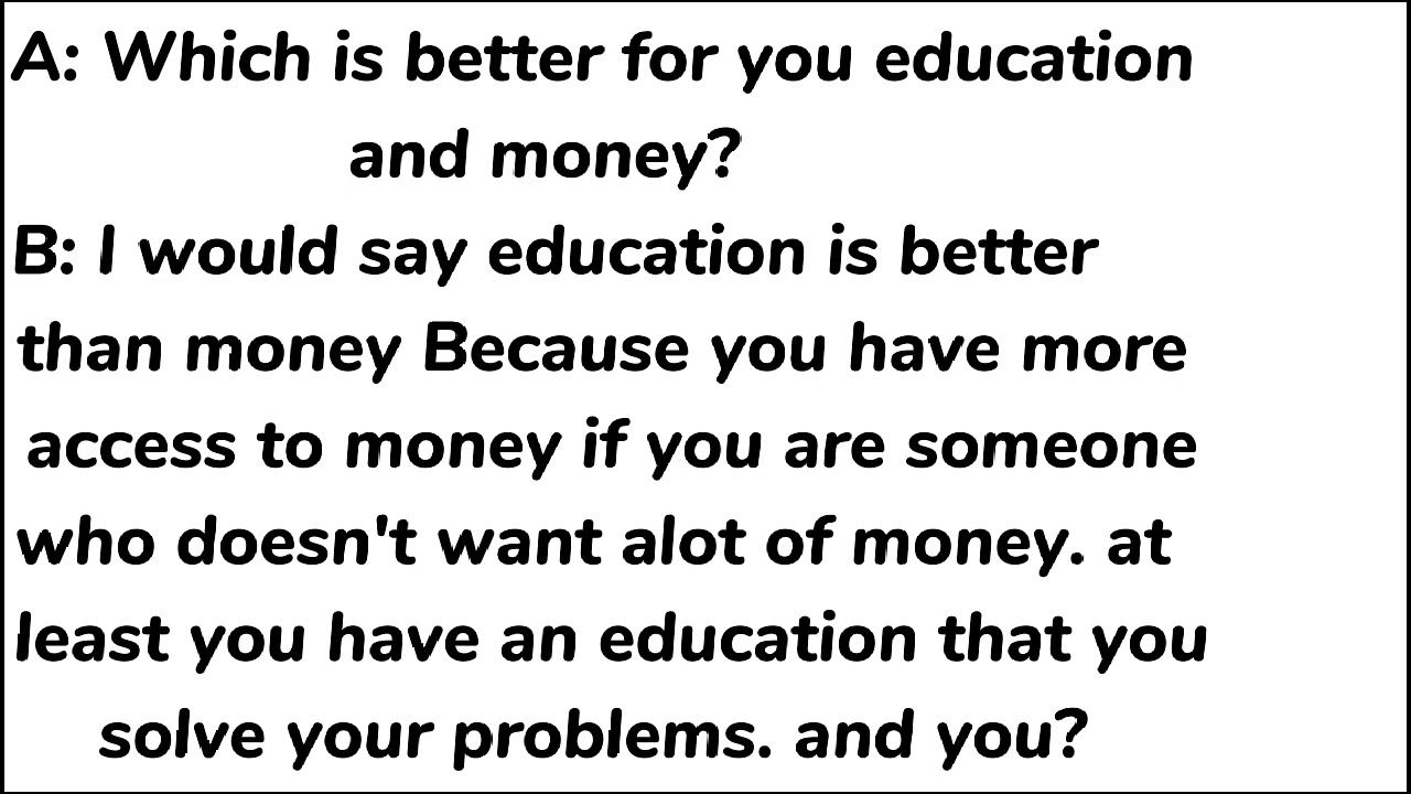 ku baro luqada Enhlishka Af soomaali Topic about education and money.
