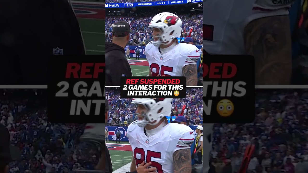 Official Jeff Seeman was suspended 2 games by the NFL for this interaction with Trey McBride