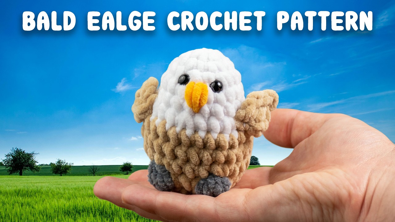 Mini Bird Crochet Pattern. No-Sew Bald Eagle Crochet Pattern. Easy Amigurumi Animals. Free Pattern
