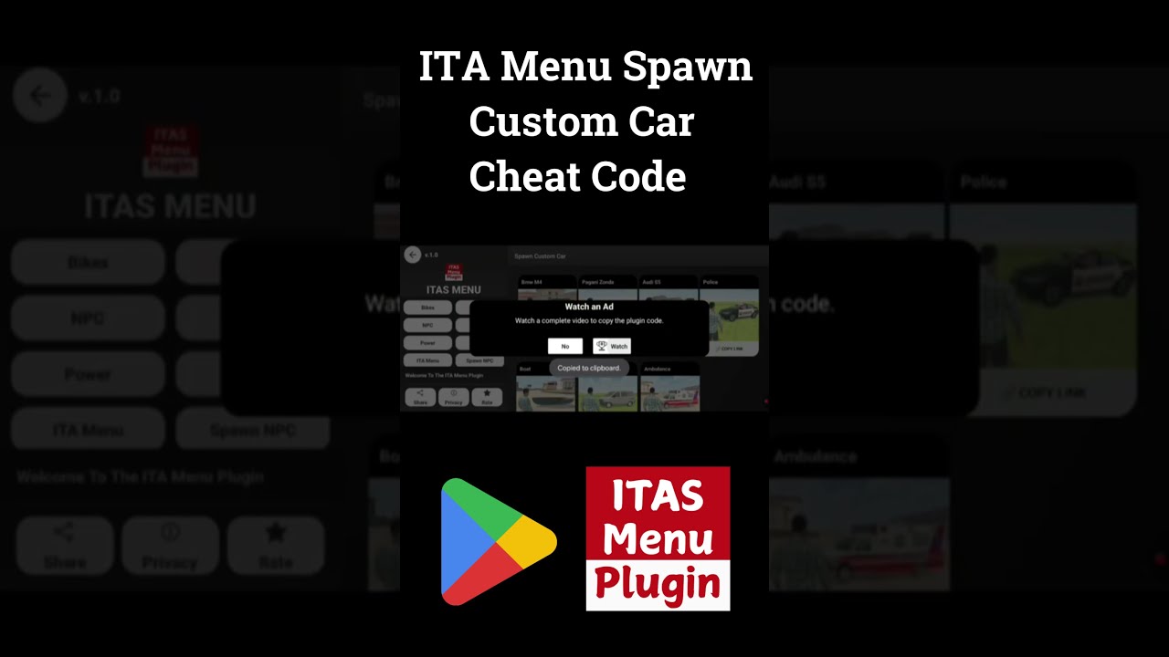 ITA Mods | ITA Menu Plugin | ITAS | Spawn Customer Car | Indian Theft Auto Simulator | 2025