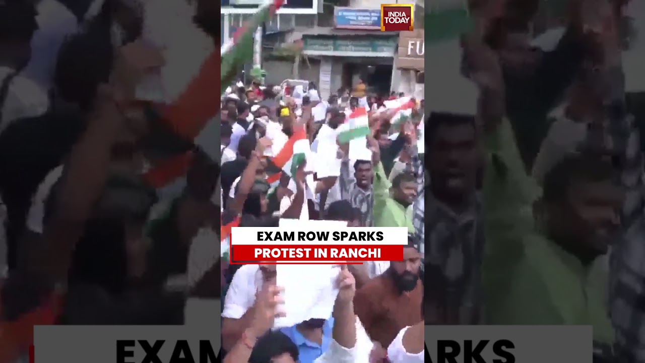 EXAM ROW SPARKS PROTEST IN RANCHI #ranchi #examprotest #shortsviral #indiatoday