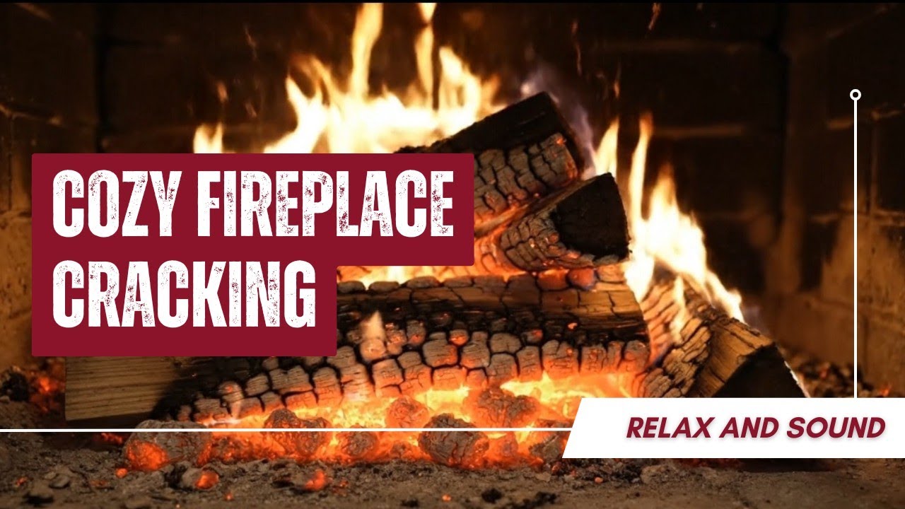 Relax Sound Cozy Fireplace Crackling | Relaxing Fire Sounds for Sleep, Study & Stress Relief