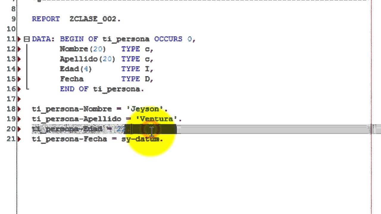 Abap en Español - Clase 002  - Tablas internas Part. 1