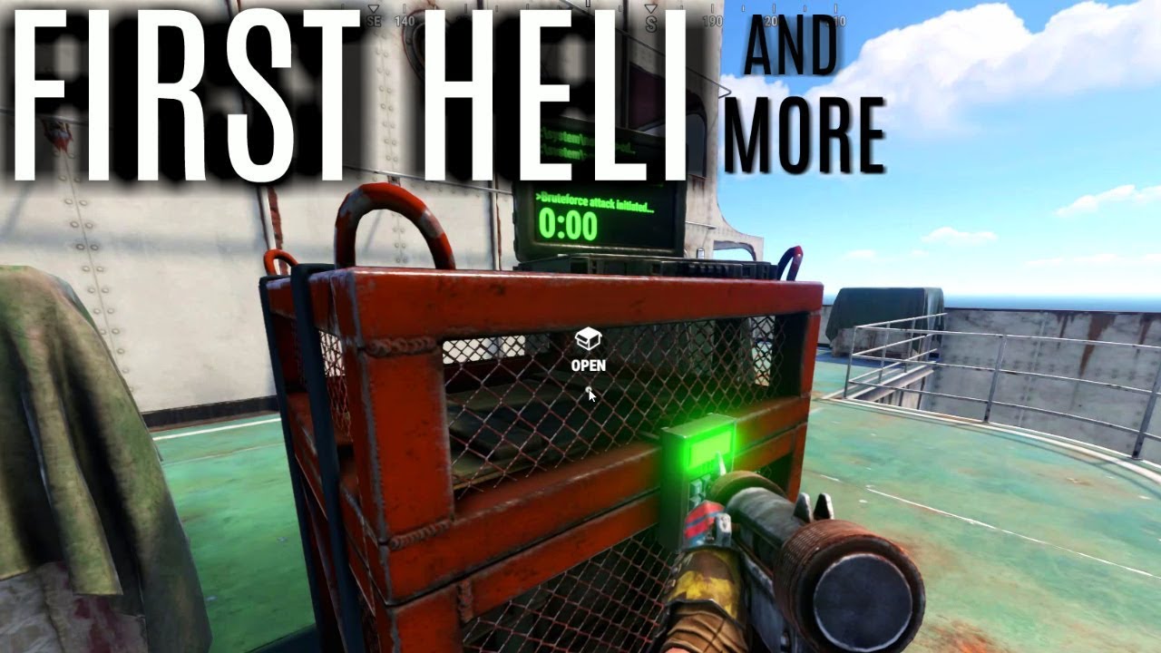 FIRST HELI TAKEDOWN and Loot w/ Cargo Ship Roams - Rust Official Part 4
